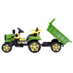 Elektrický traktor s vlečkou na diaľkové ovládanie PA0234  2,4G zelený